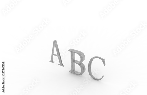 Free Download ABC rendering letters on a white background - GFXLoad