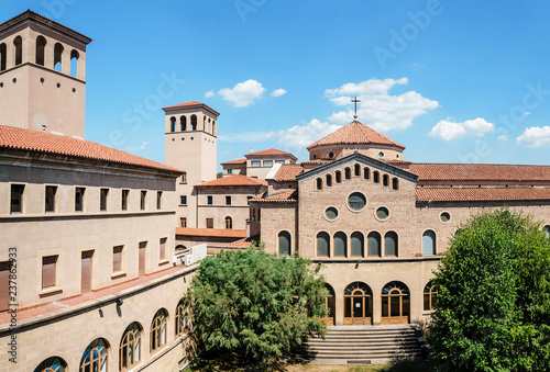 26 JULY 2018, VIC, SPAIN: The building of the old theological Seminary. Nowadays it is a big hotel complex