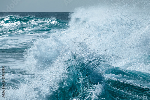 Wave strike against shallow...