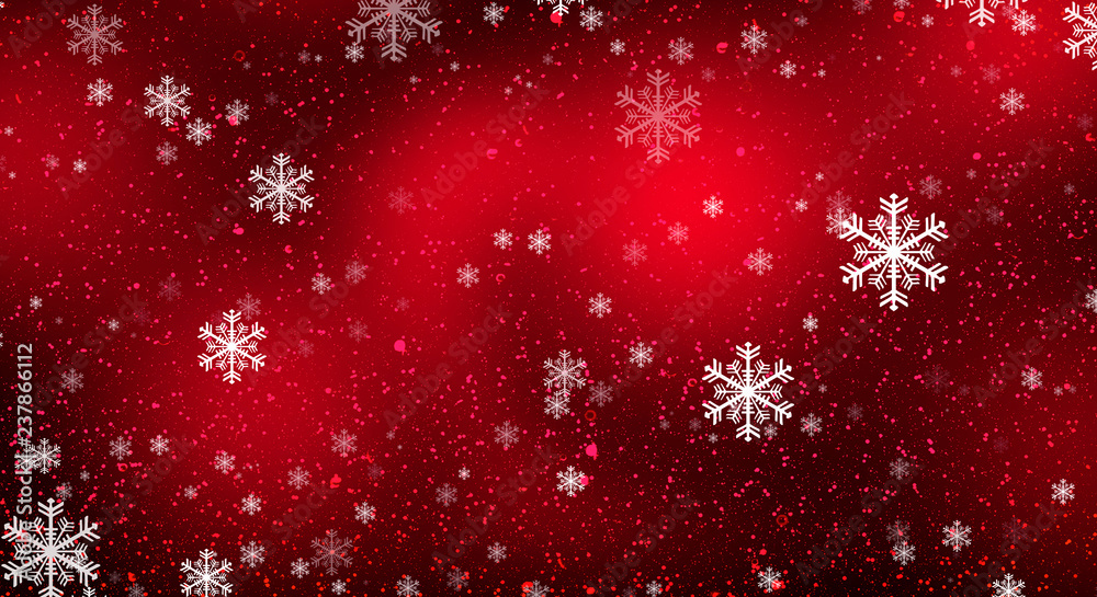 Red sparkling background with stars and snowflakes, the magical atmosphere of the Christmas holidays. Red bokeh background with snowflakes. Empty winter background, snowy, celebratory, sparks and star Red sparkling background with stars and snowflakes, the magical atmosphere of the Christmas holidays. Red bokeh background with snowflakes. Empty winter background, snowy, celebratory, sparks and star