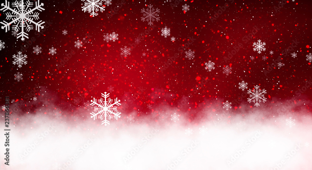 Red sparkling background with stars and snowflakes, the magical atmosphere of the Christmas holidays. Red bokeh background with snowflakes. Empty winter background, snowy, celebratory, sparks and star Red sparkling background with stars and snowflakes, the magical atmosphere of the Christmas holidays. Red bokeh background with snowflakes. Empty winter background, snowy, celebratory, sparks and star