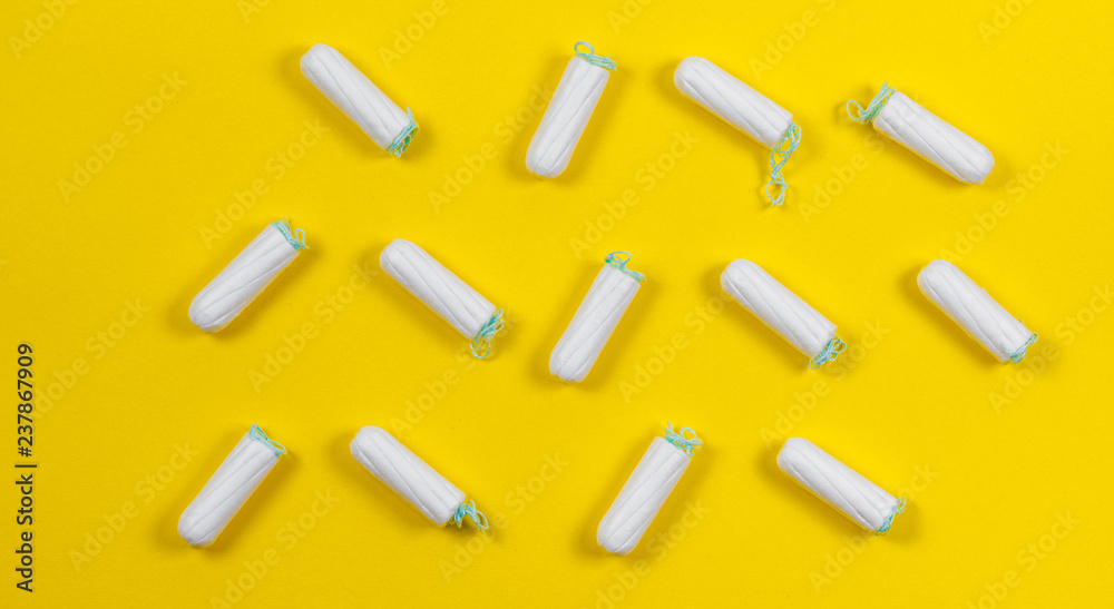 Cotton tampon. Womens comfort, hygiene and protection. Cotton tampon. Womens comfort, hygiene and protection.