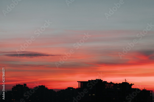 Sunset over the city © marjan4782