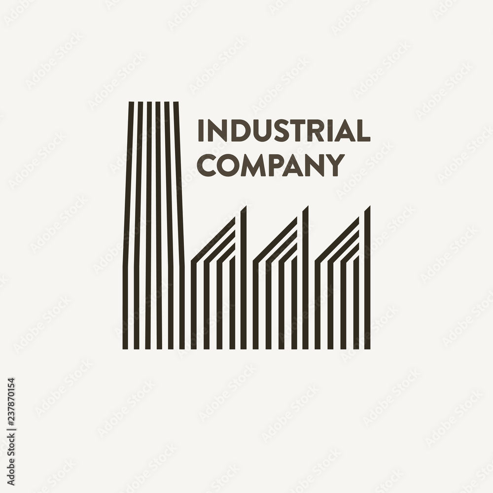 flat industrial corporate sign