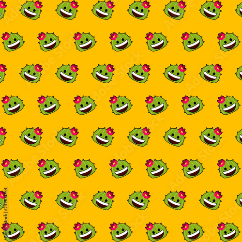 Cactus - emoji pattern 01