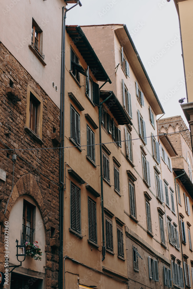 Obraz premium Beautiful and historic architecture of the streets of Florence in Italy