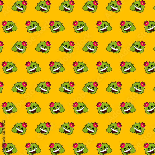 Cactus - emoji pattern 06