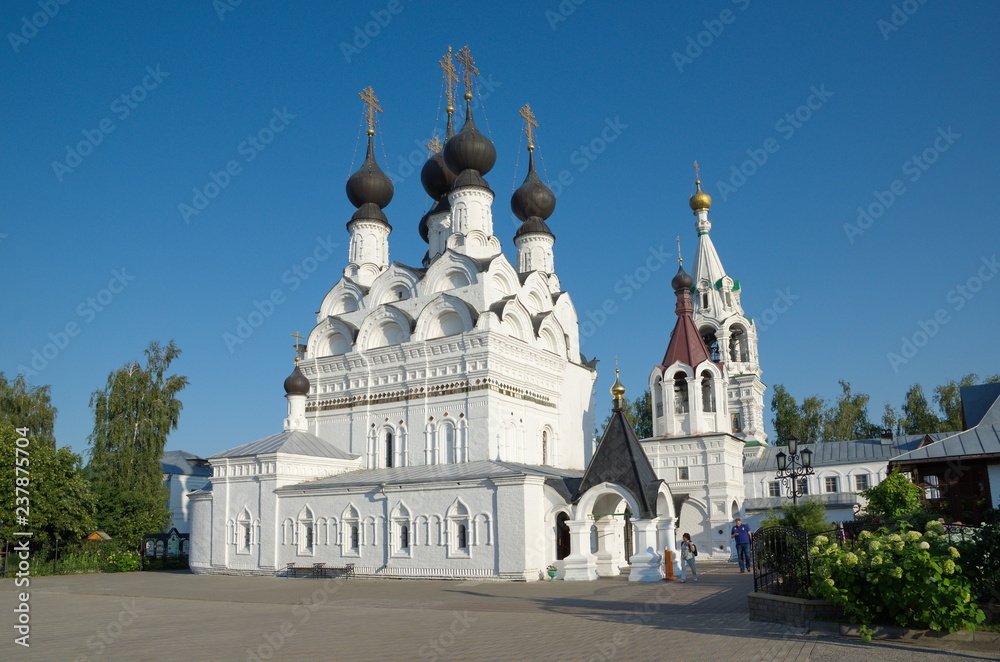 Murom, Vladimir region, Russia - August 18, 2018: Holy Trinity convent. Church of St. Sergius of Radonezh