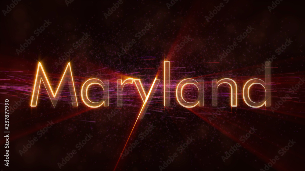 Maryland - Shiny looping state name text animation Maryland - Shiny looping state name text animation