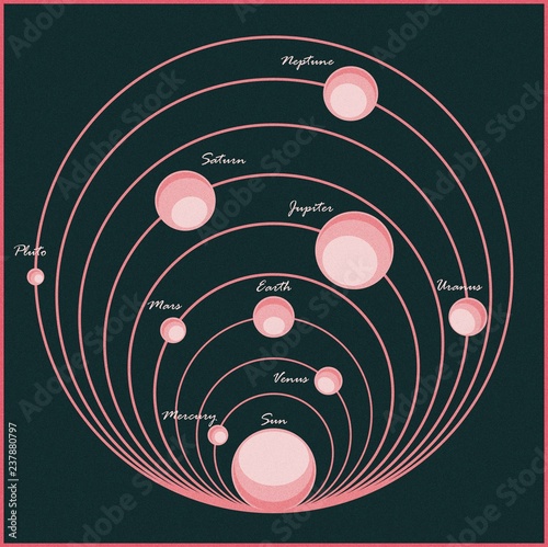 Fototapeta Naklejka Na Ścianę i Meble -  Planetary system. Space background