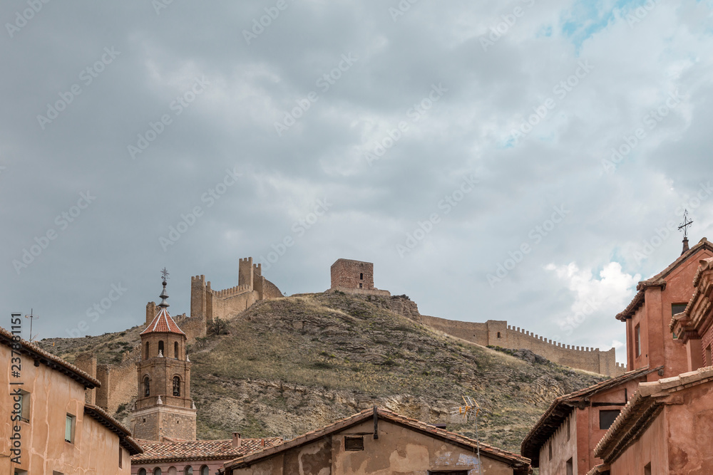 Albarracín Castle from inside the town, Teruel, Spain