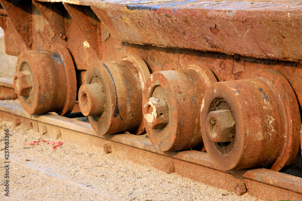 oxidation rust rail wheels