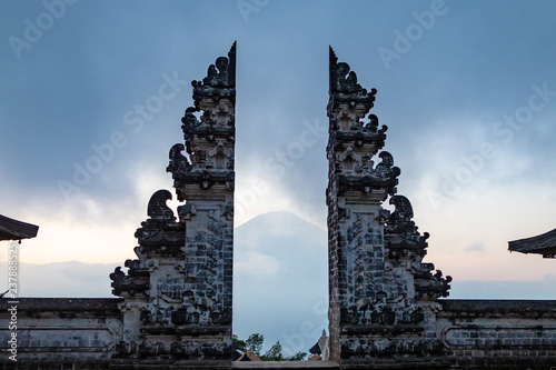 Ancient gates, Pura Lempuyang temple near Agung volcano, Bali island, Indonesia