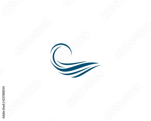 Water wave logo illustration