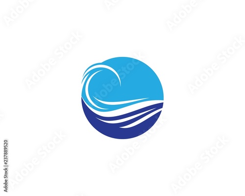 Water wave logo illustration