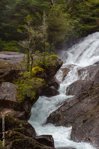 Fototapeta Naklejka Na Ścianę i Meble -  Cantaros Waterfall in Nahuel Huapi National Park, Patagonia, Argentina