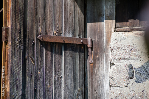 old wooden countryside house architecture details