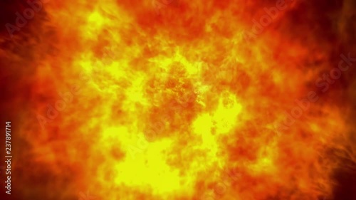 Inside a raging fire inferno.