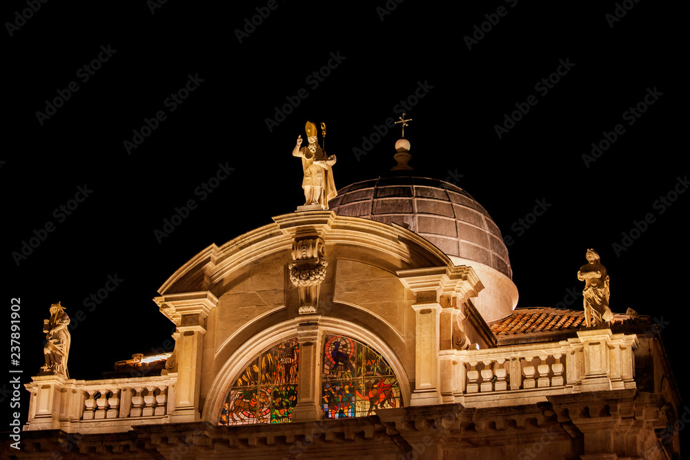 Church of St Blaise at Night in Dubrovnik