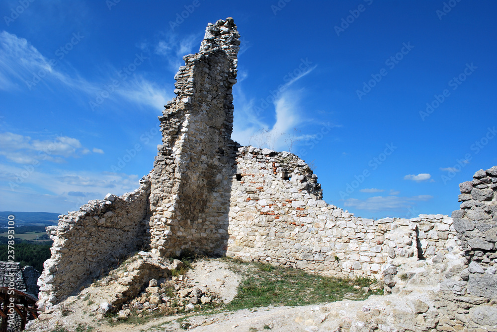 Ruins of the old Cachtice castle in Slovakia
