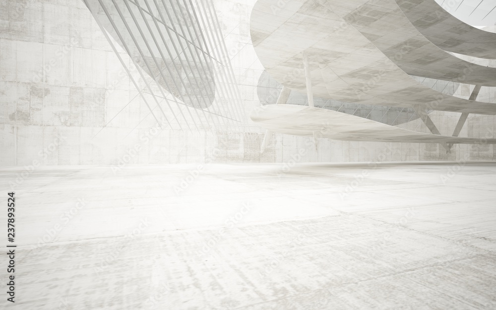 Empty dark abstract glass and concrete smooth interior. Architectural background. 3D illustration and rendering Empty dark abstract glass and concrete smooth interior. Architectural background. 3D illustration and rendering