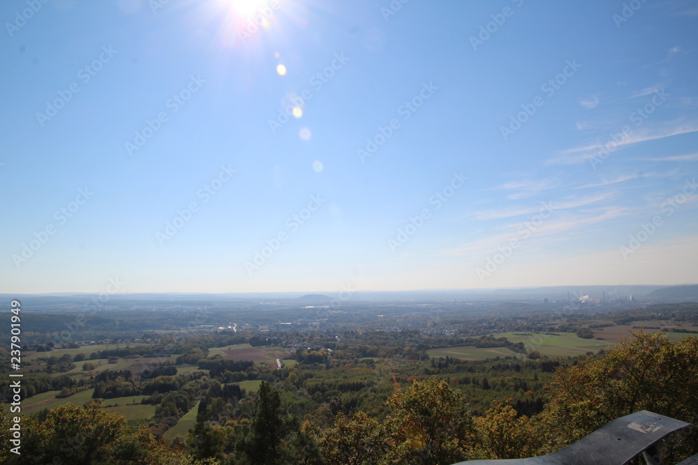 Fototapeta premium Blick auf das Saarland vom Litermont Gipfel
