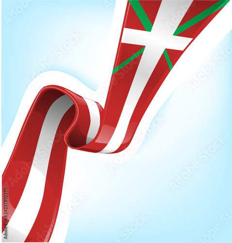 flag of Basque Country is a Autonomous community of Spain on background.vector illustration