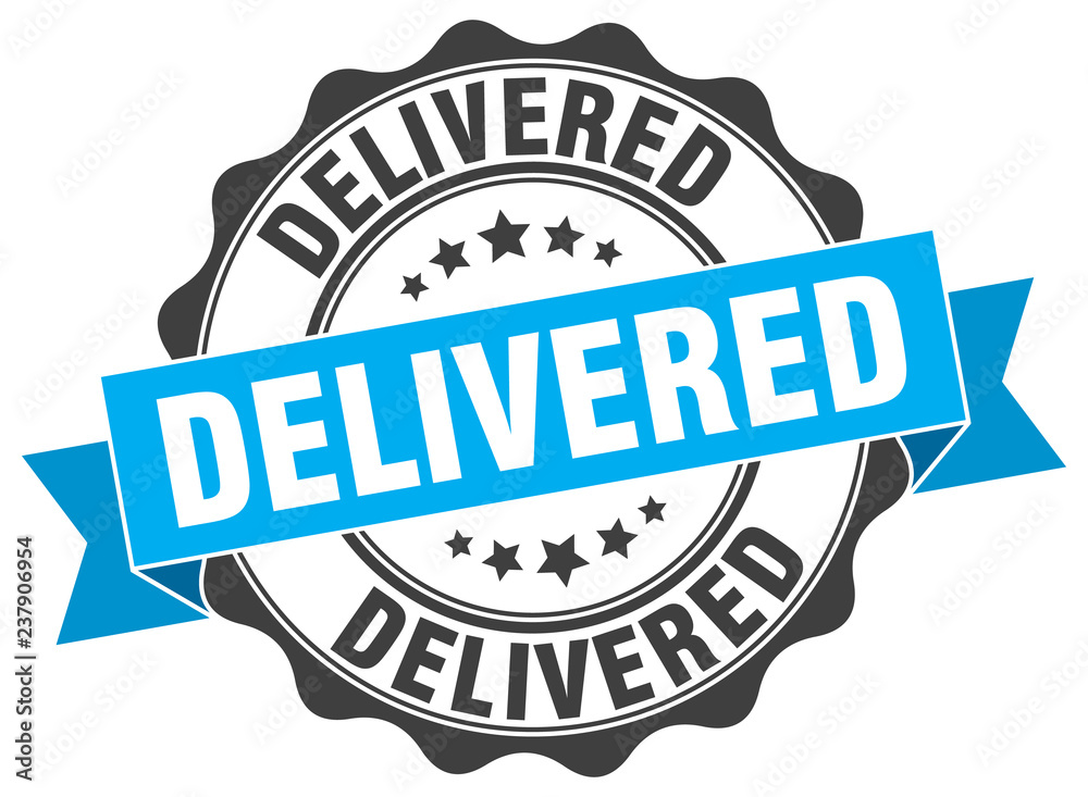 Fototapeta premium delivered stamp. sign. seal