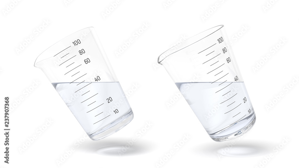 One Measuring Cup About Half Full Of Liquid Stock Illustration
