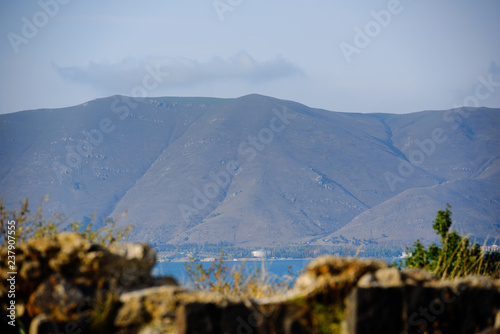 Panoramic view of Lake Sevan  Armenia