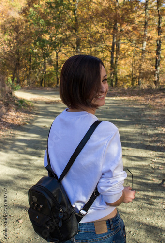 Girl Looking Over Shoulder