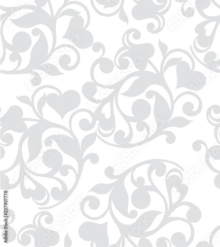 Floral pattern. Vintage wallpaper in the Baroque style