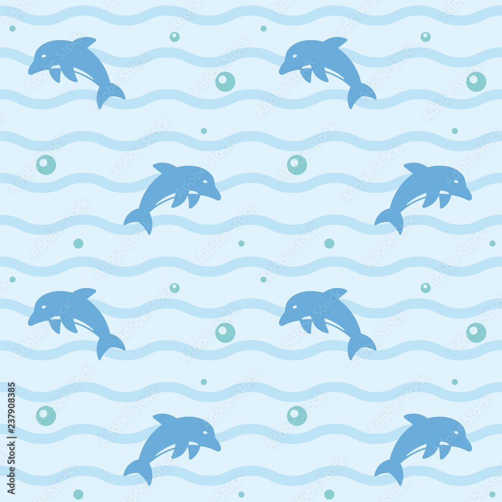 Dolphins seamless background pattern