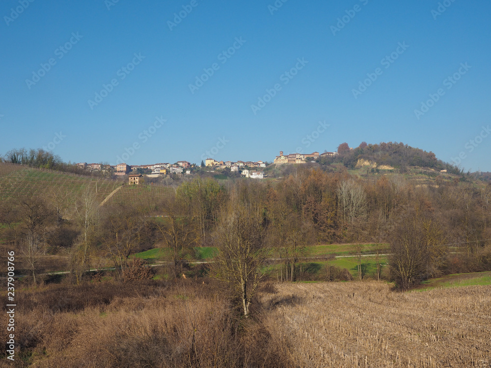 View of the city of Monta D'alba - obrazy, fototapety, plakaty 