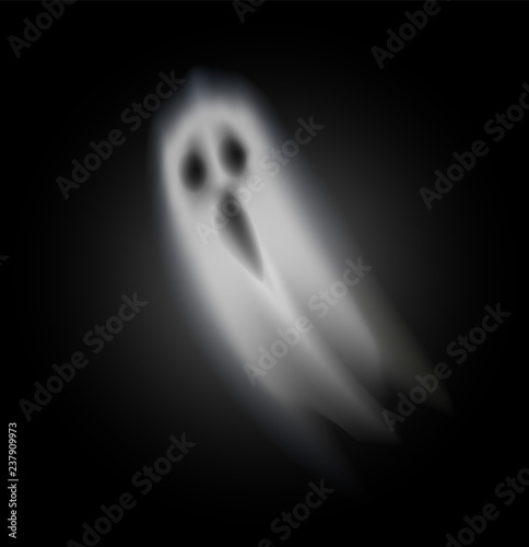Ghost of Halloween Opened Mouth Isolated Vector
