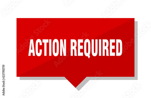 action required red tag