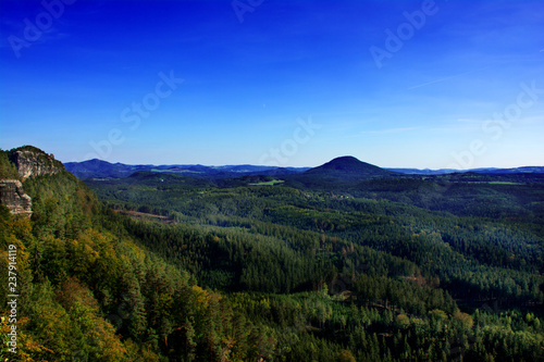 Summer forest & mountains view. Czech Republic. © Andrey