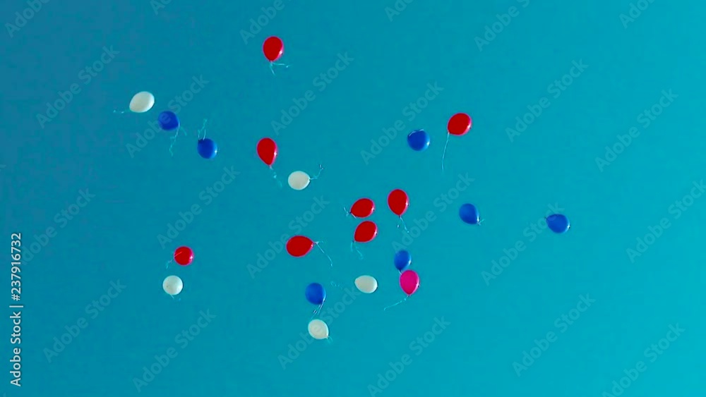 colored balloons on sky background colored balloons on sky background