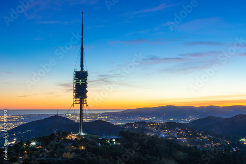 Tower of Collserola, night photo