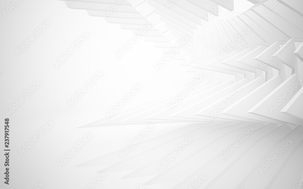 Abstract white interior of the future. 3D illustration and rendering Abstract white interior of the future. 3D illustration and rendering