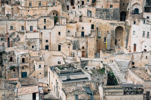 A view of buildings in Matera  Basilicata  Italy
