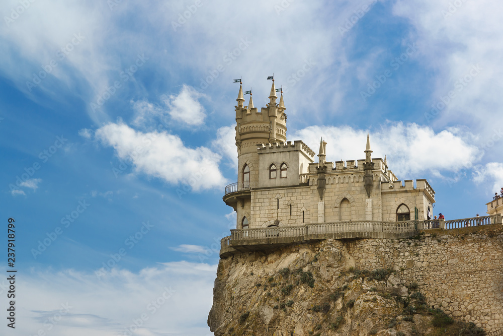 Gothic castle in the village of Gaspra-swallow's nest, built in 1912 by engineer Leonid Sherwood. A popular tourist attraction in the Crimea