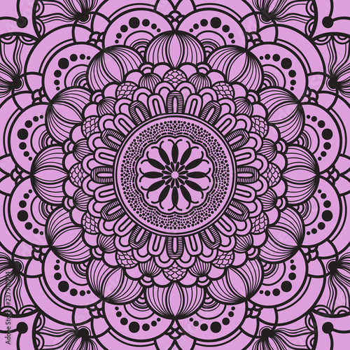 Abstract mandala graphic design decorative elements isolated on color background for abstract concepts