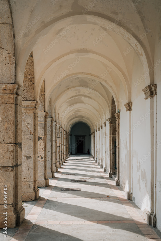 Arches at Certosa di San Giacomo, in Capri, Italy