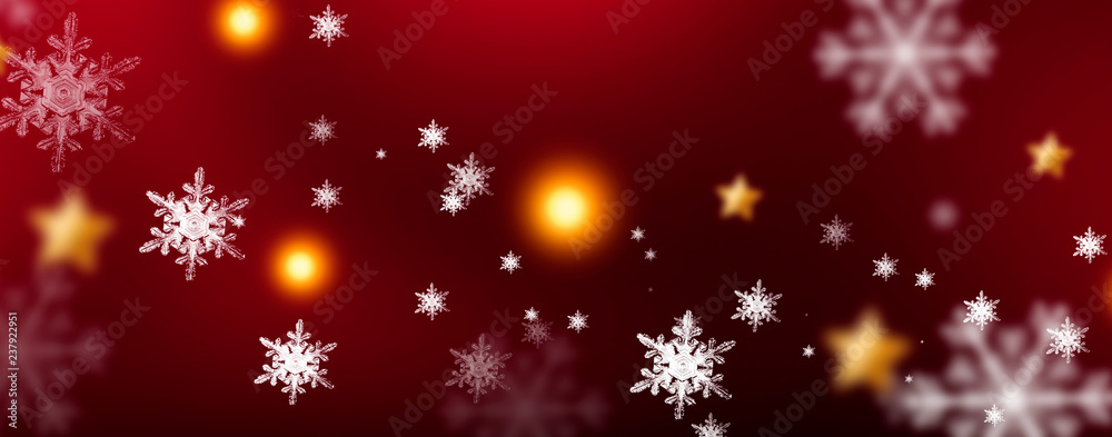 Red sparkling background with stars and snowflakes, the magical atmosphere of the Christmas holidays. Red bokeh background with snowflakes. Empty winter background, snowy, celebratory, sparks and star Red sparkling background with stars and snowflakes, the magical atmosphere of the Christmas holidays. Red bokeh background with snowflakes. Empty winter background, snowy, celebratory, sparks and star