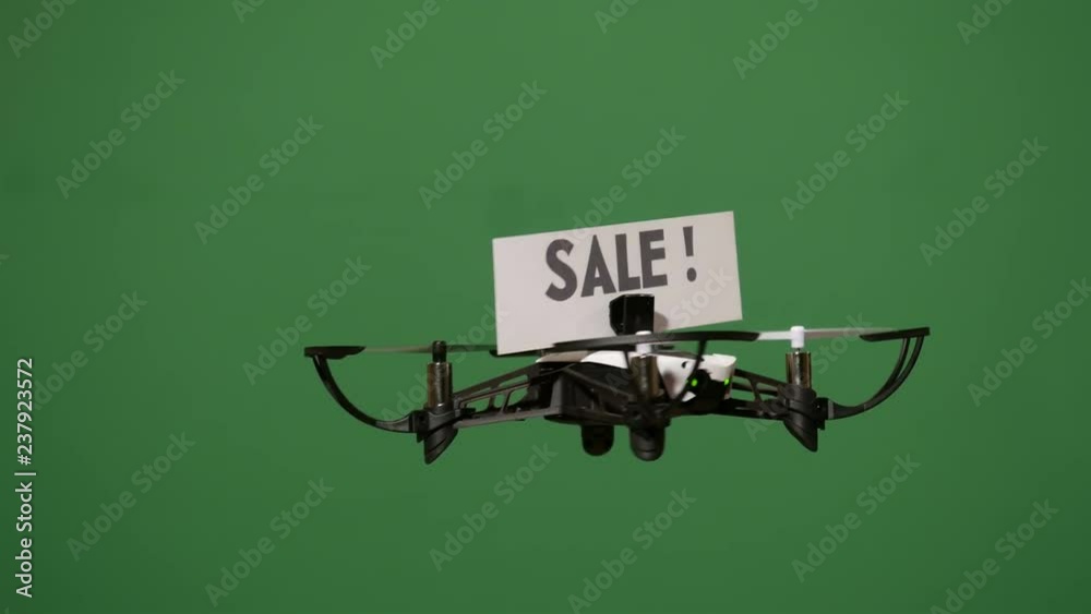 Business message drone delivery on green screen Business message drone delivery on green screen