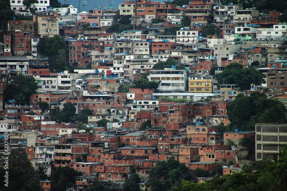 Favelas in Caracas, Venezuela