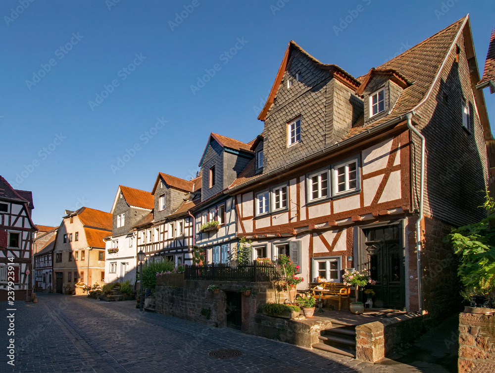 In der Altstadt von Büdingen, Wetterau, Hessen, Deutschland 
