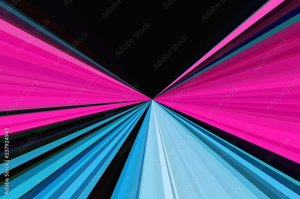 Naklejka Ultra fioletowy kolor niewyraźne abstrakcyjne tło promieni świetlnych. Ultrafioletowe fioletowe tło ilustracja grafika projekt wzór wiązki.