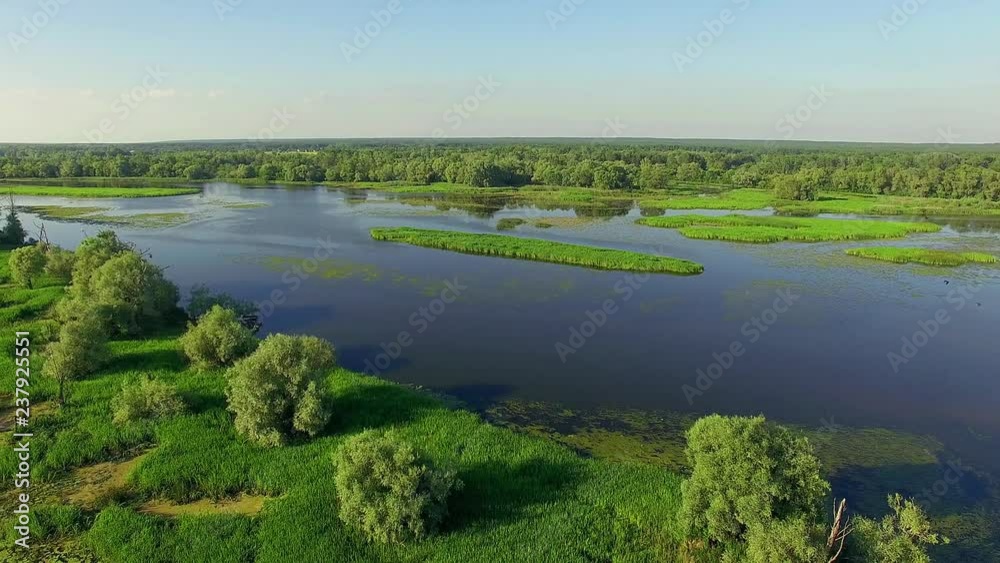 Aerial landscape of river and field, forest, clouds, blue sky, Flying over the river and green fields, Aerial Rural landscape, Flight over a rural landscape with lush green foliage Aerial landscape of river and field, forest, clouds, blue sky, Flying over the river and green fields, Aerial Rural landscape, Flight over a rural landscape with lush green foliage